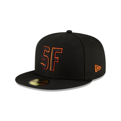 San Francisco Giants Gorra | New Era MLB Ligature 59fifty Fitted Cap Mexico - Negros